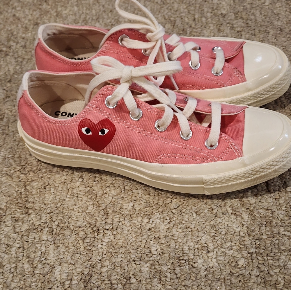 Comme Des Garcons Playx Chuck Taylor All Star 70 Low,Bright Pink, Mens4/womens6 - Picture 4 of 7